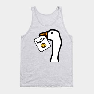 Portrait of a Goose with Stolen Greeting Tank Top